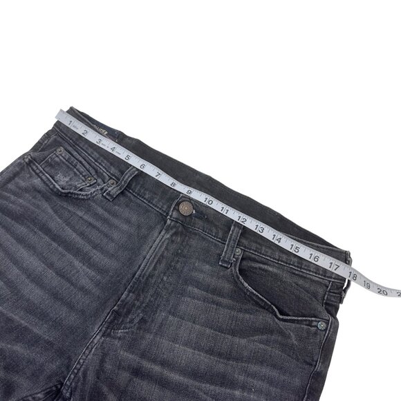 Hollister Mens Skinny Jeans Black Distressed Stretch Denim Size 36x32 Slim Fit - Picture 5 of 12